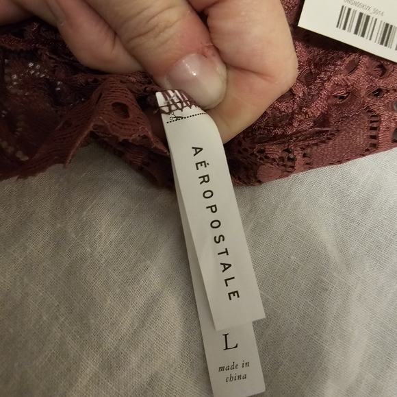 Aeropostale Mauve Lace Halter Bralette - Picture 2 of 4